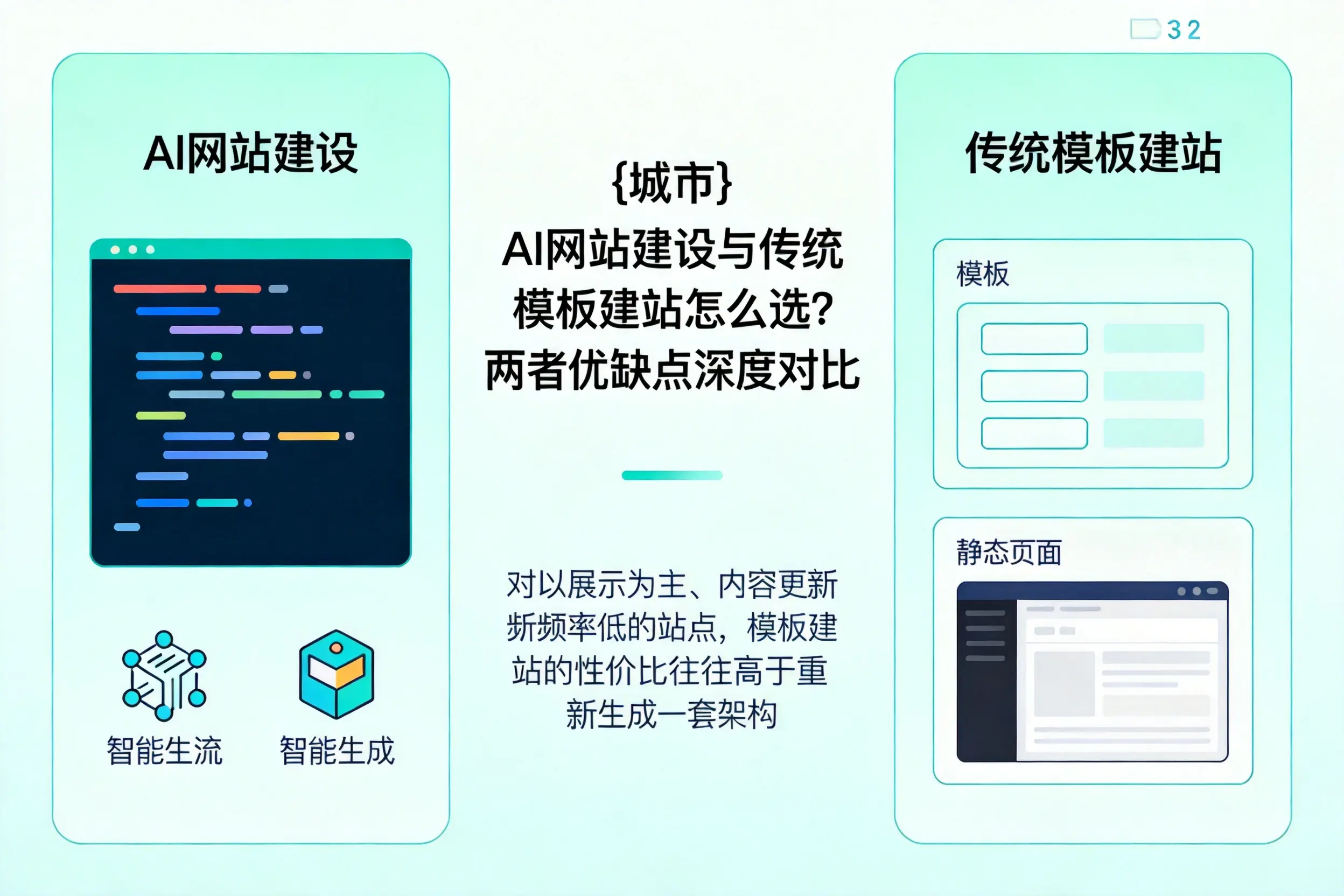 松原AI网站建设与传统模板建站怎么选?两者优缺点深度对比