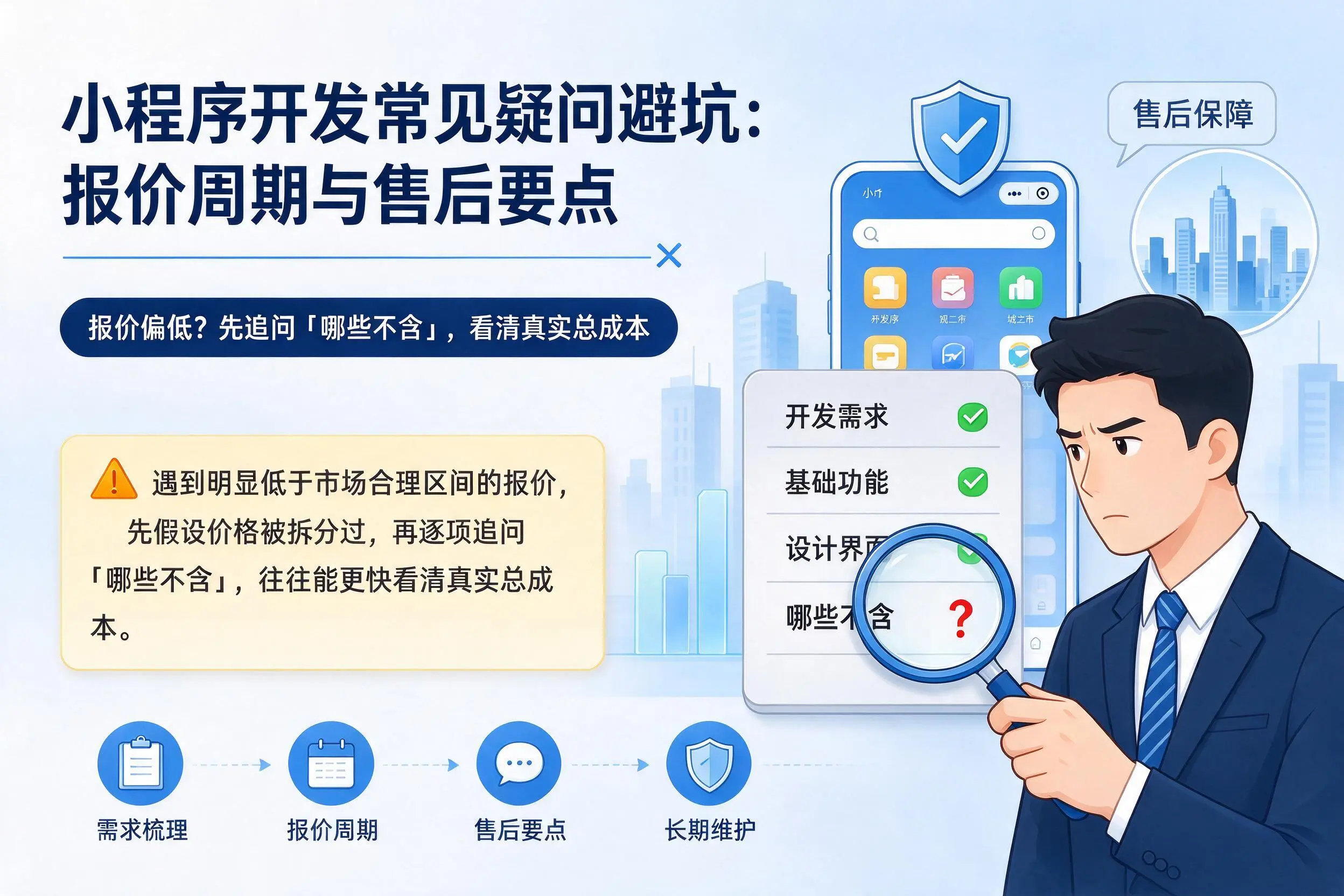 松原小程序开发常见疑问避坑：报价周期与售后要点