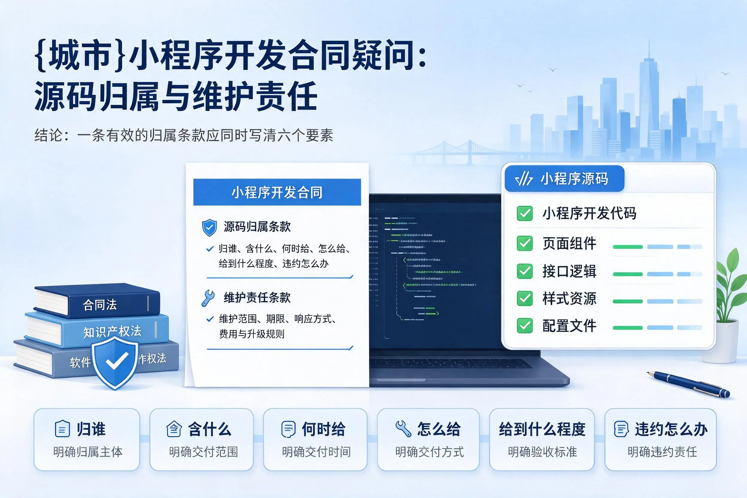 松原小程序开发合同疑问:源码归属与维护责任