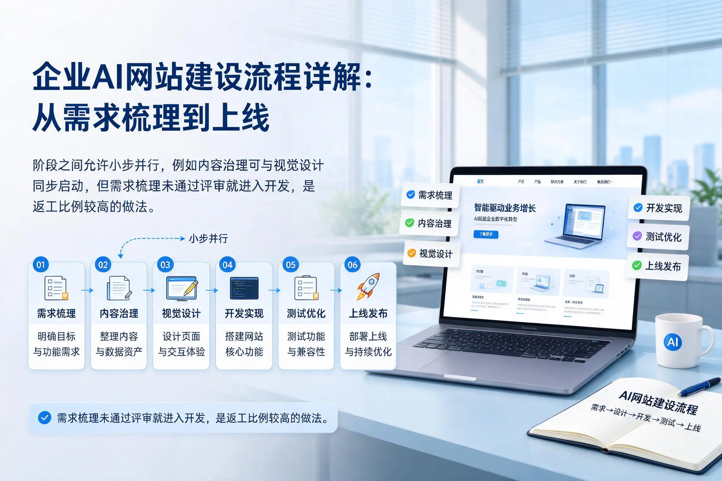 松原企业AI网站建设流程详解：从需求梳理到上线