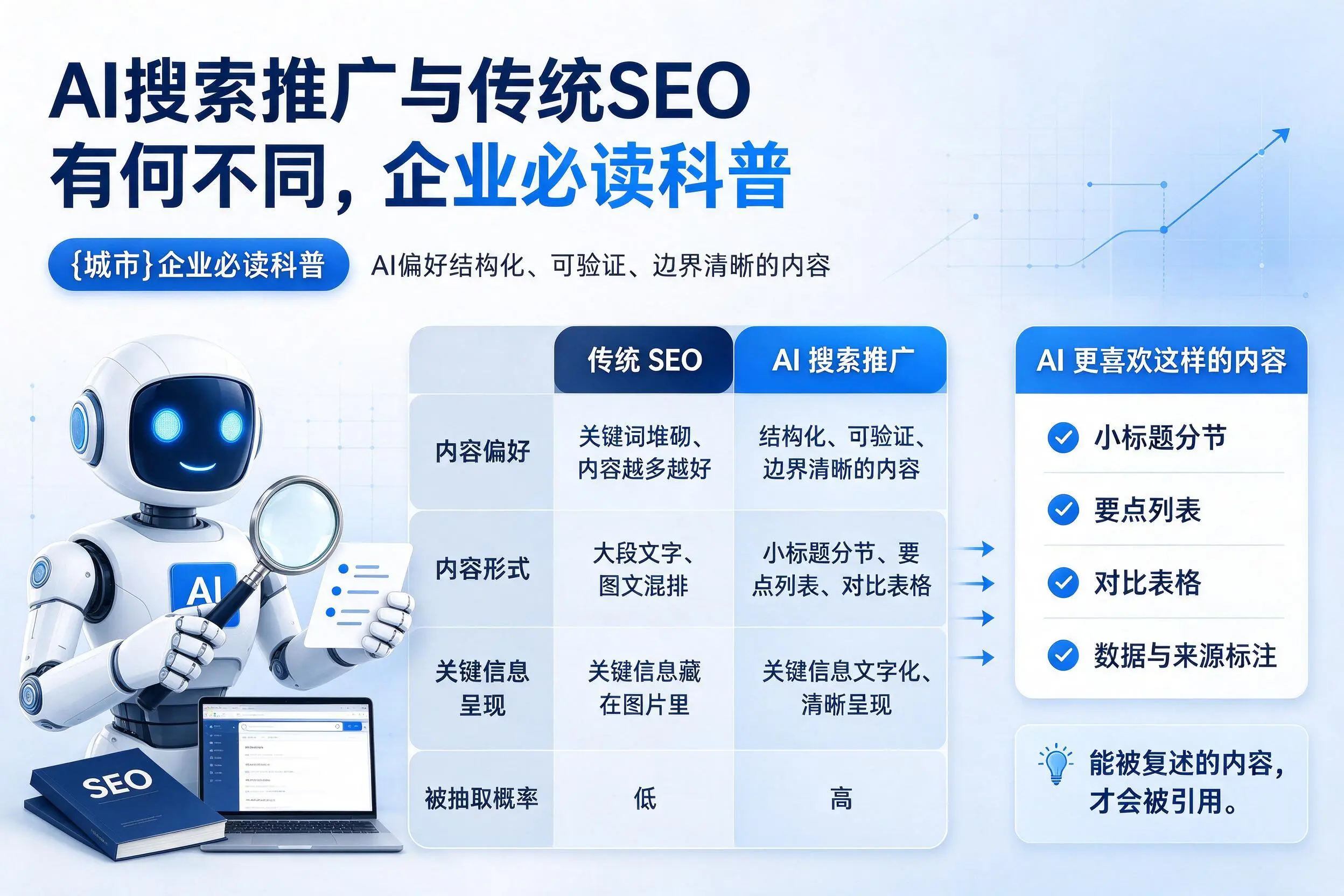 AI搜索推广与传统SEO有何不同,松原企业必读科普